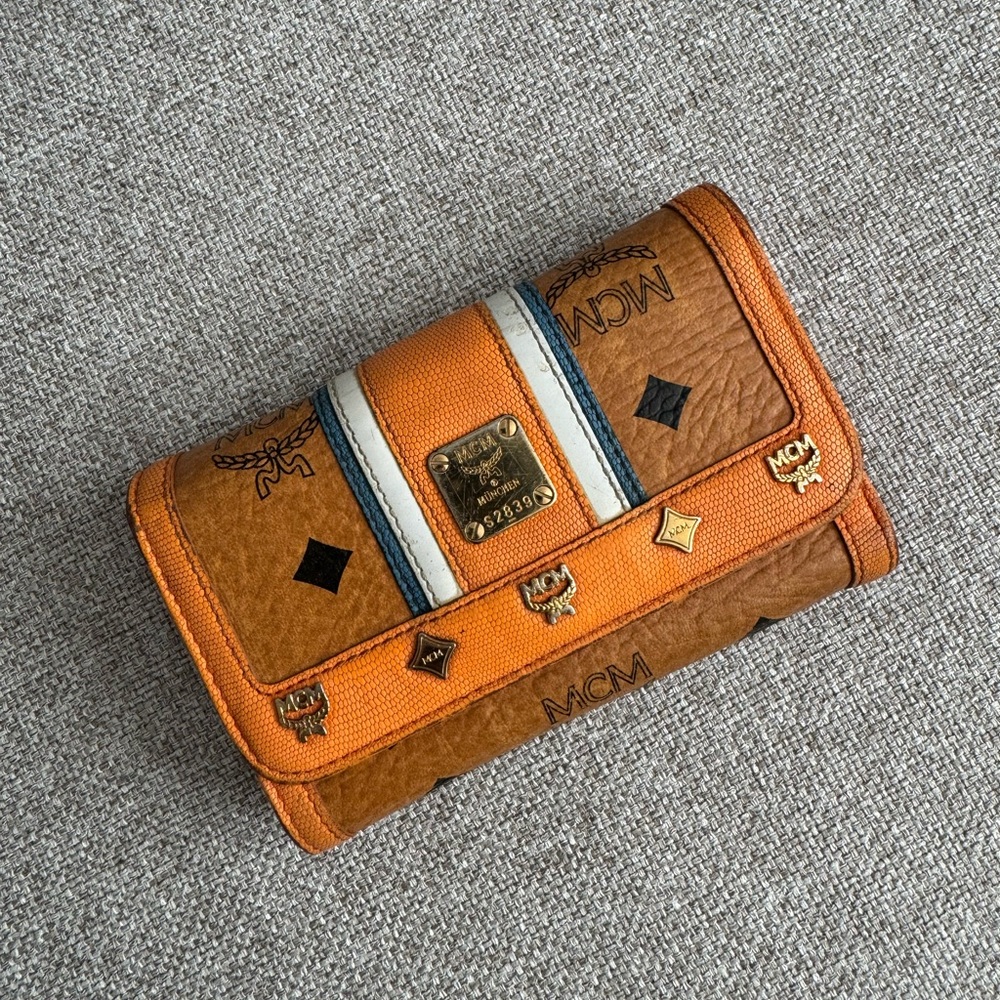 MCM Cognac Visetos Wallet